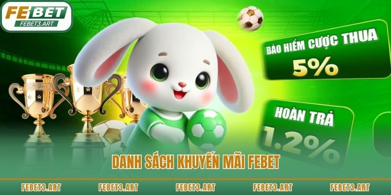 Danh sách khuyến mãi Febet